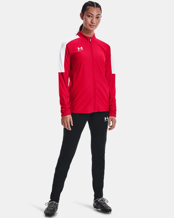 Women's UA Challenger Track Jacket, Red, pdpMainDesktop image number 2